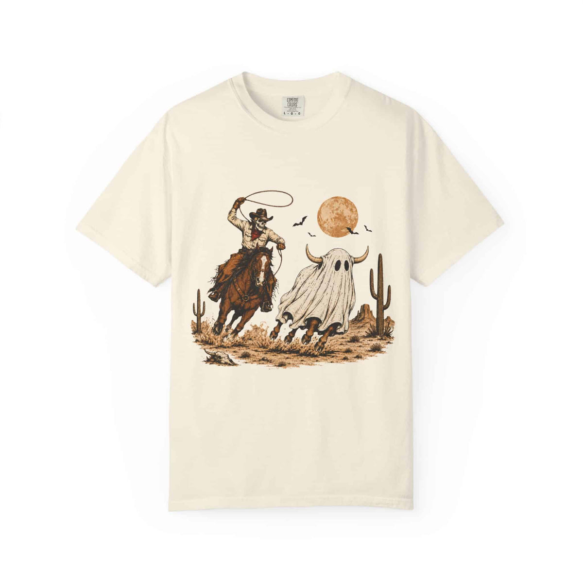 Halloween Basketball Skeleton Unisex Garment-Dyed T-shirt image