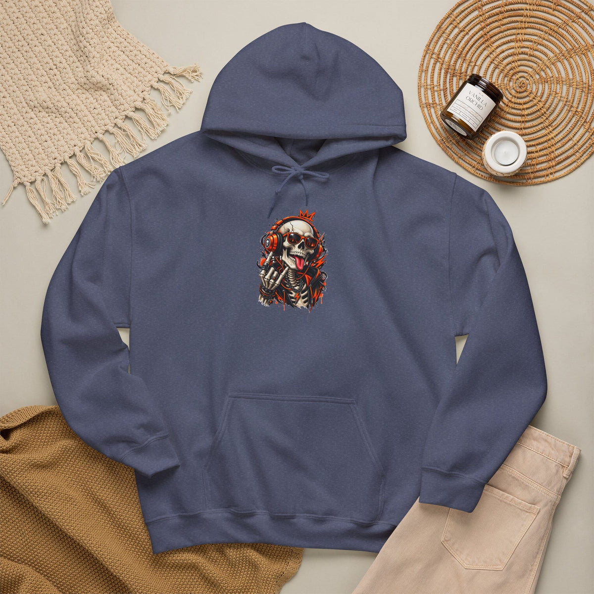 Neon Skull DJ Hooded Sweatshirt image 94