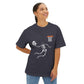 Halloween Basketball Skeleton Unisex Oversized Boxy Tee image 31