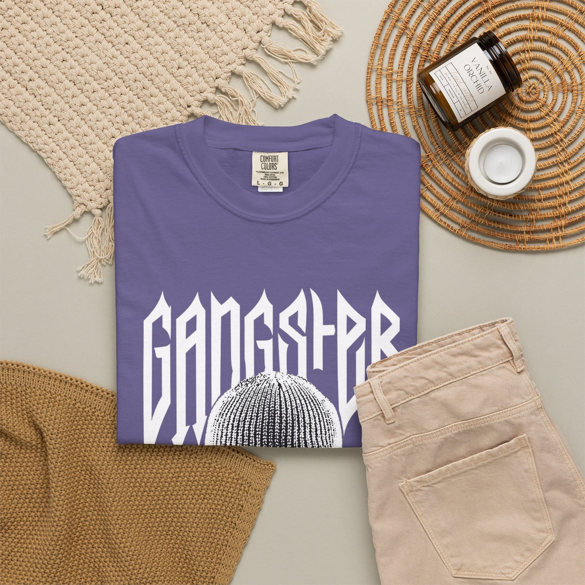 Gangster Mask Unisex Garment-Dyed T-shirt image 84