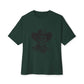 Outlaw Skull Unisex Oversized Boxy Tee - Forest, XS image