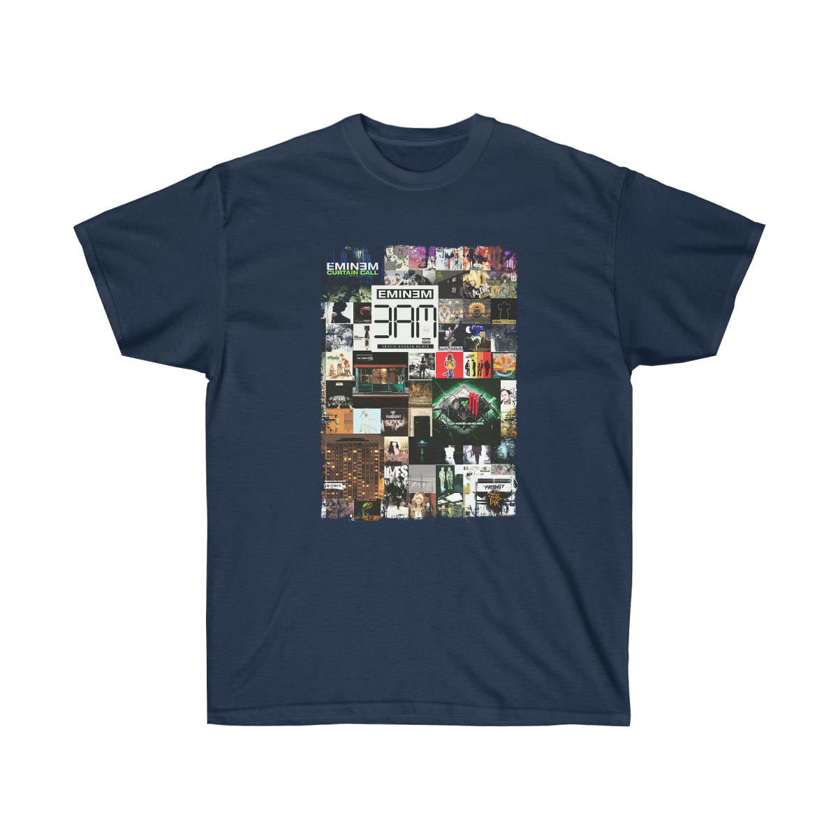 Curtain Call The Hits Men T-Shirt - Navy, 2XL image