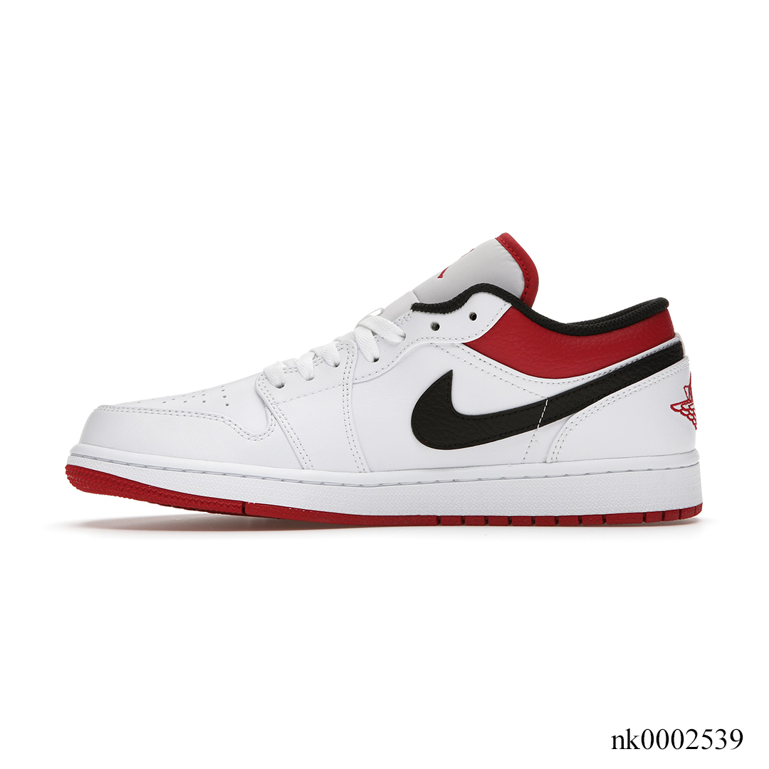 AJ 1 Low White University Red Black Shoes Sneakers - nk0002539 image 1