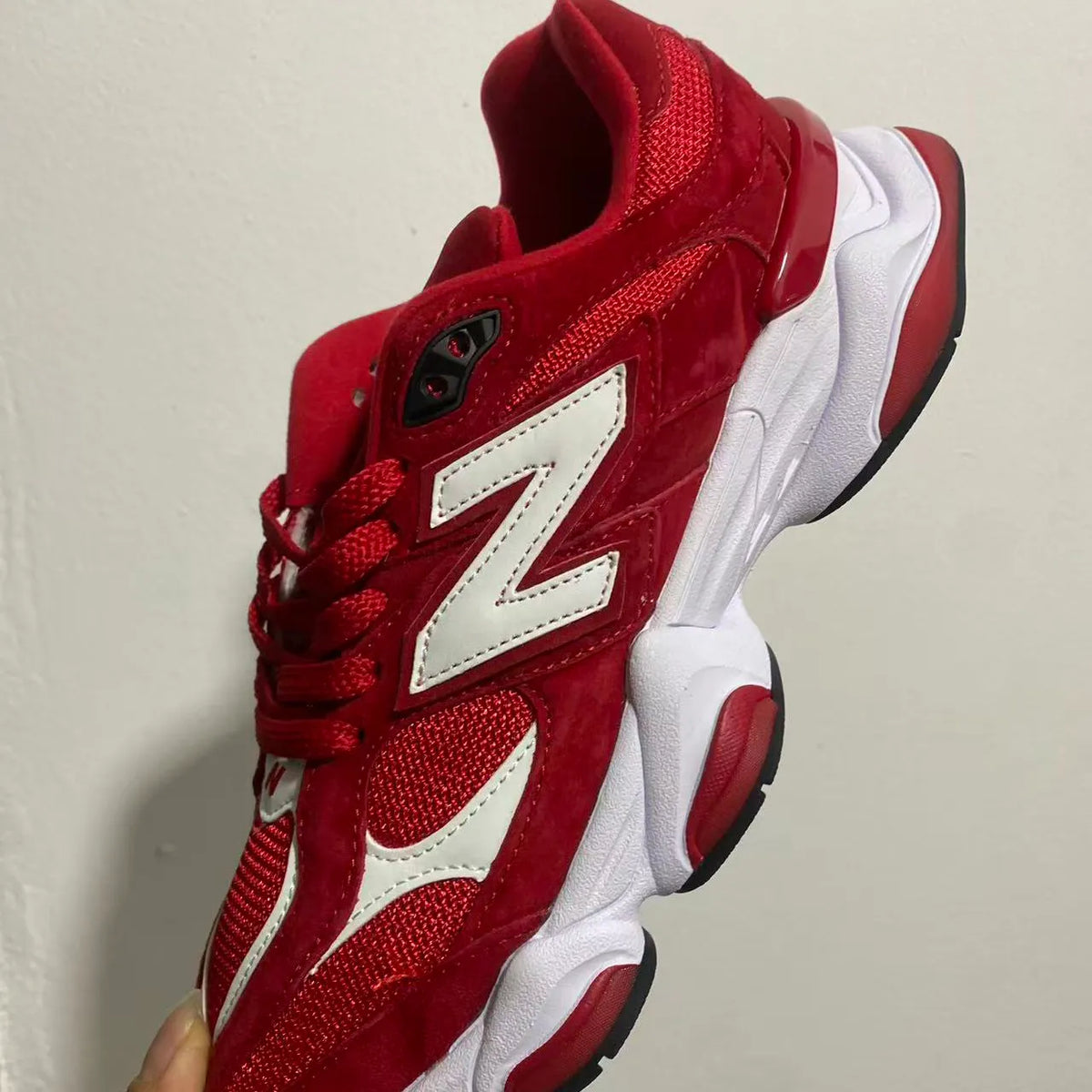 NB 9060 Crimson Red White Shoes Sneakers - nk0005370 image 4