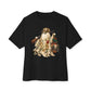 Hunting Season Spooky Camo Mallards Unisex Oversized Boxy Tee - Black, XL image