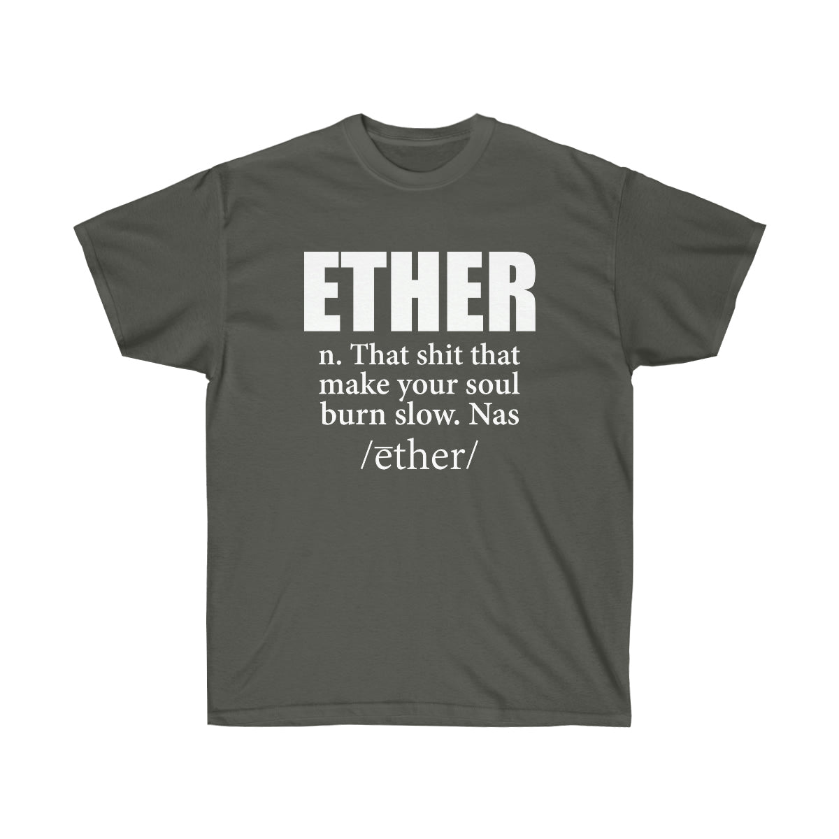 Ether Nas Men T-Shirt - Charcoal, M image