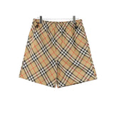 BUR Archive Check Knight Motif Shorts in Tan - 380 - bbr0000380 image 0