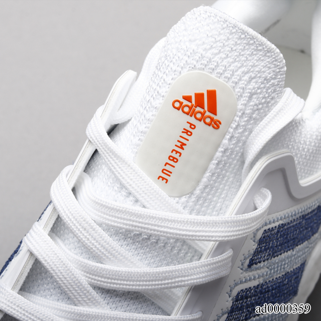 UltraBoost 20 White Light Blue-Orange Shoes Sneakers - ad0000359 image 6