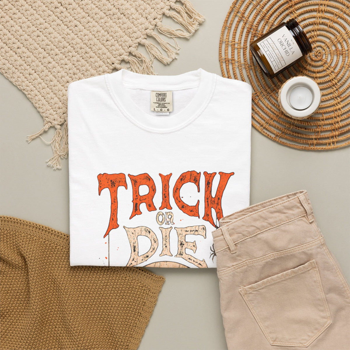 TRICK OR DIE Unisex Garment-Dyed T-shirt image 143