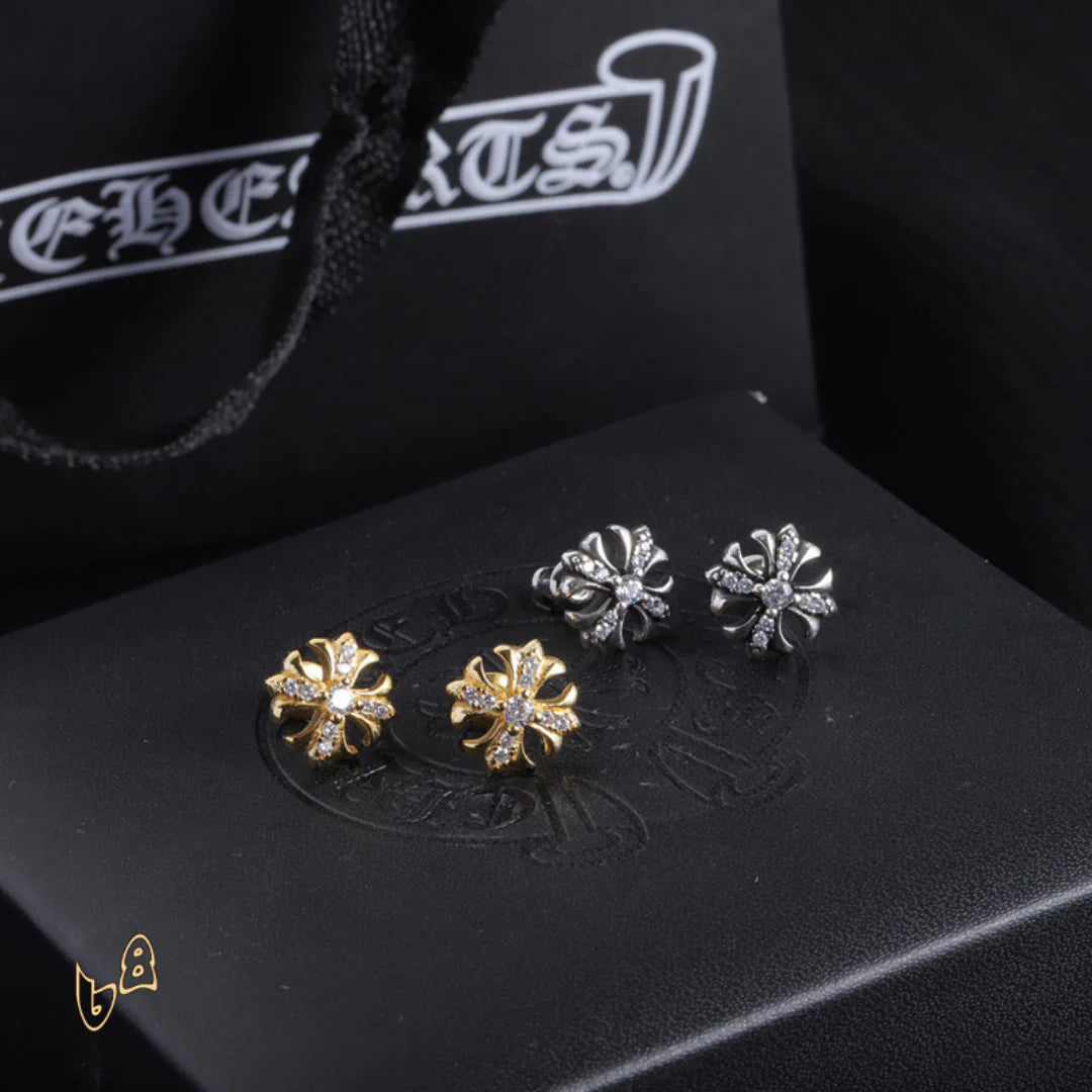 CH Cross Flower Earrings - CH0152 image 6