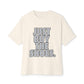 Graphic Print Unisex Oversized Boxy Tee – POD0033 - Natural, XS image