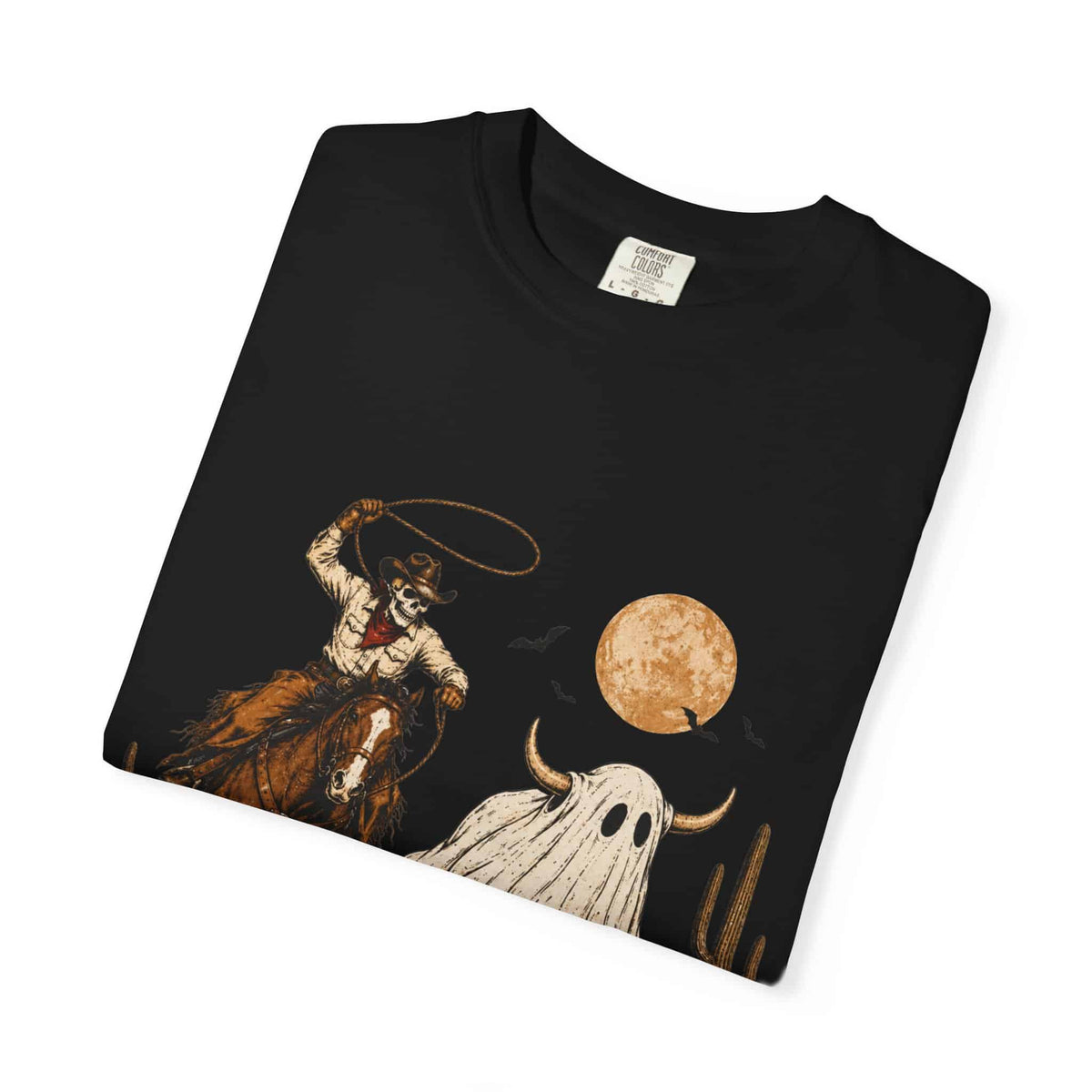 Halloween Basketball Skeleton Unisex Garment-Dyed T-shirt image 6
