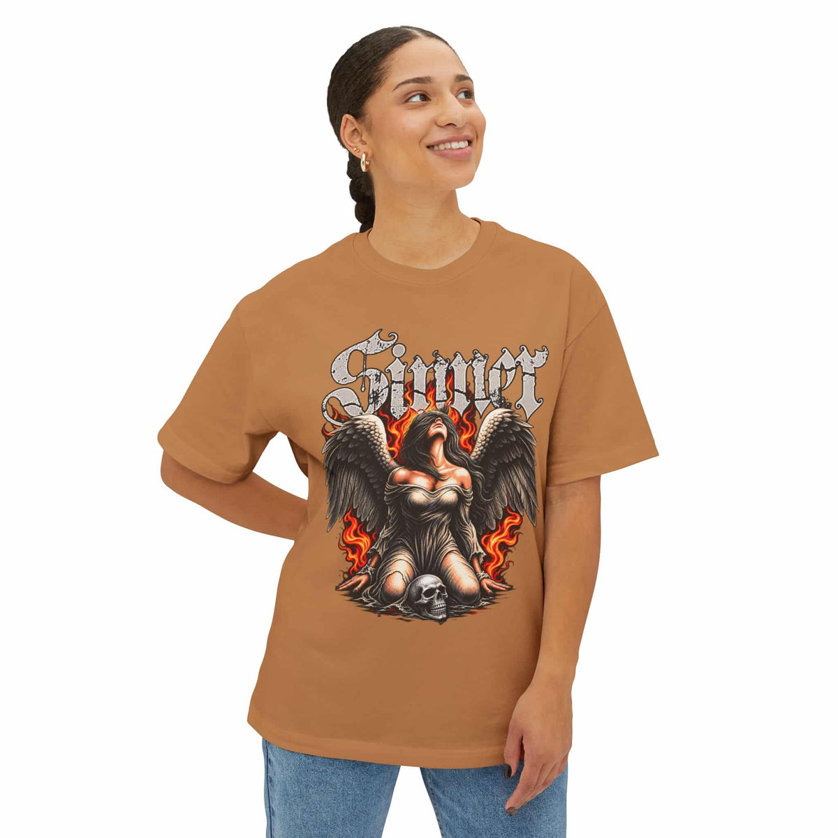 Sinner’s Flame Unisex Oversized Boxy Tee image 17