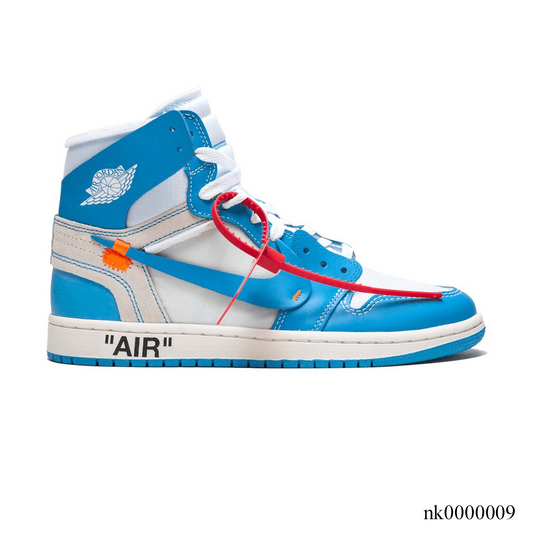 OW x AJ 1 High OG UNC Shoes Sneakers – nk0000009 image 0