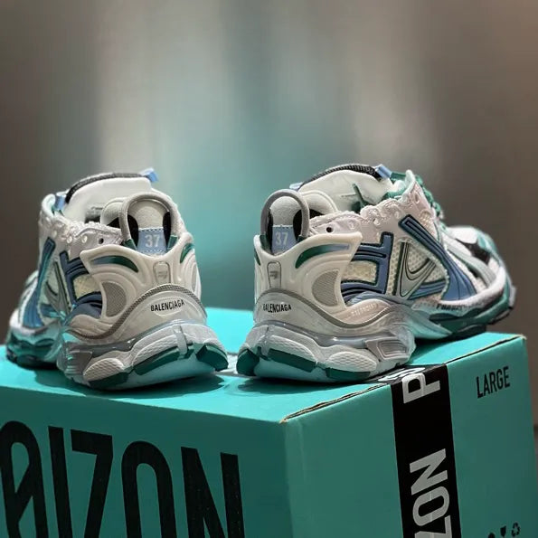 BLCG Runner White Teal Green Blue Shoes Sneakers - bl0000034 image 5
