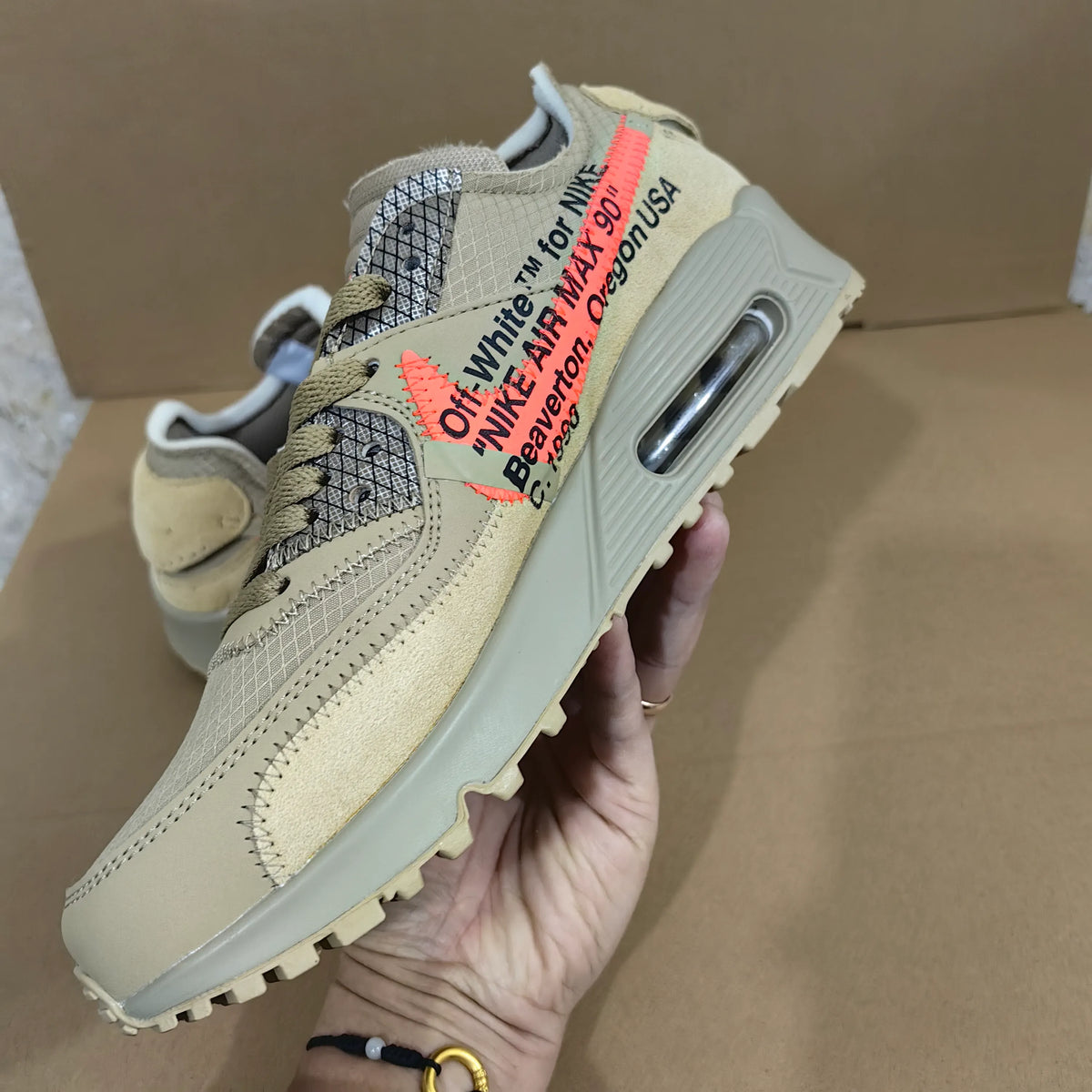 OW x AM 90 'Desert Ore' Shoes Sneakers – nk0004822 image 11