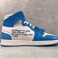 OW x AJ 1 High OG UNC Shoes Sneakers – nk0000009 image 5