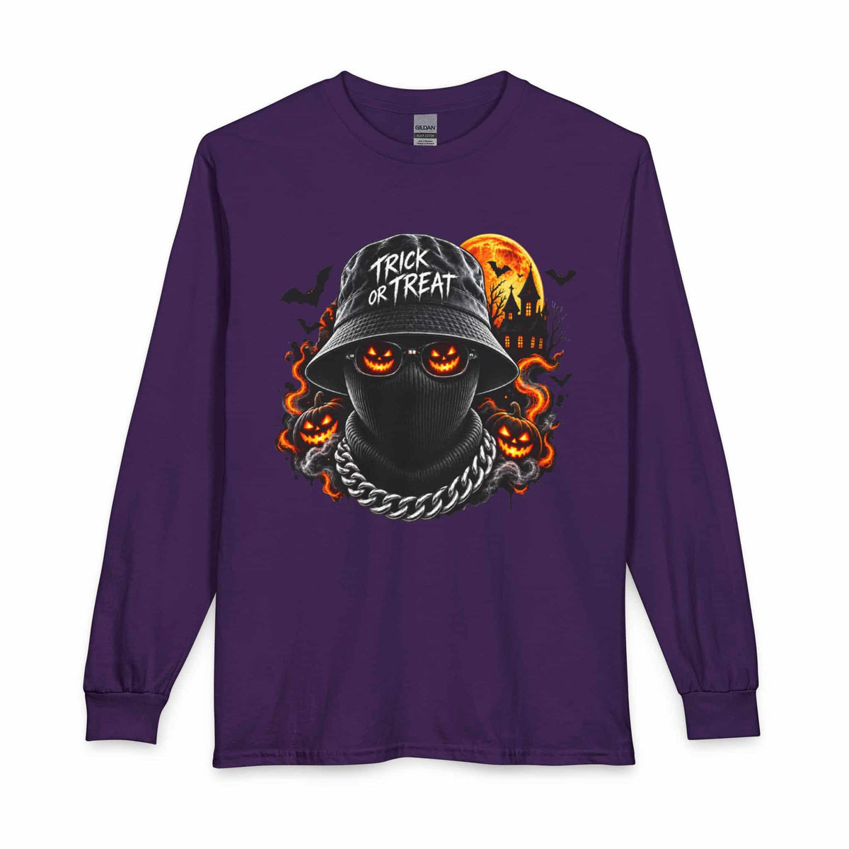 Spooky Streetwear Masked Long Sleeve T-Shirt image 24