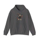 Boy Skeleton Halloween Hooded Sweatshirt - M, Charcoal image