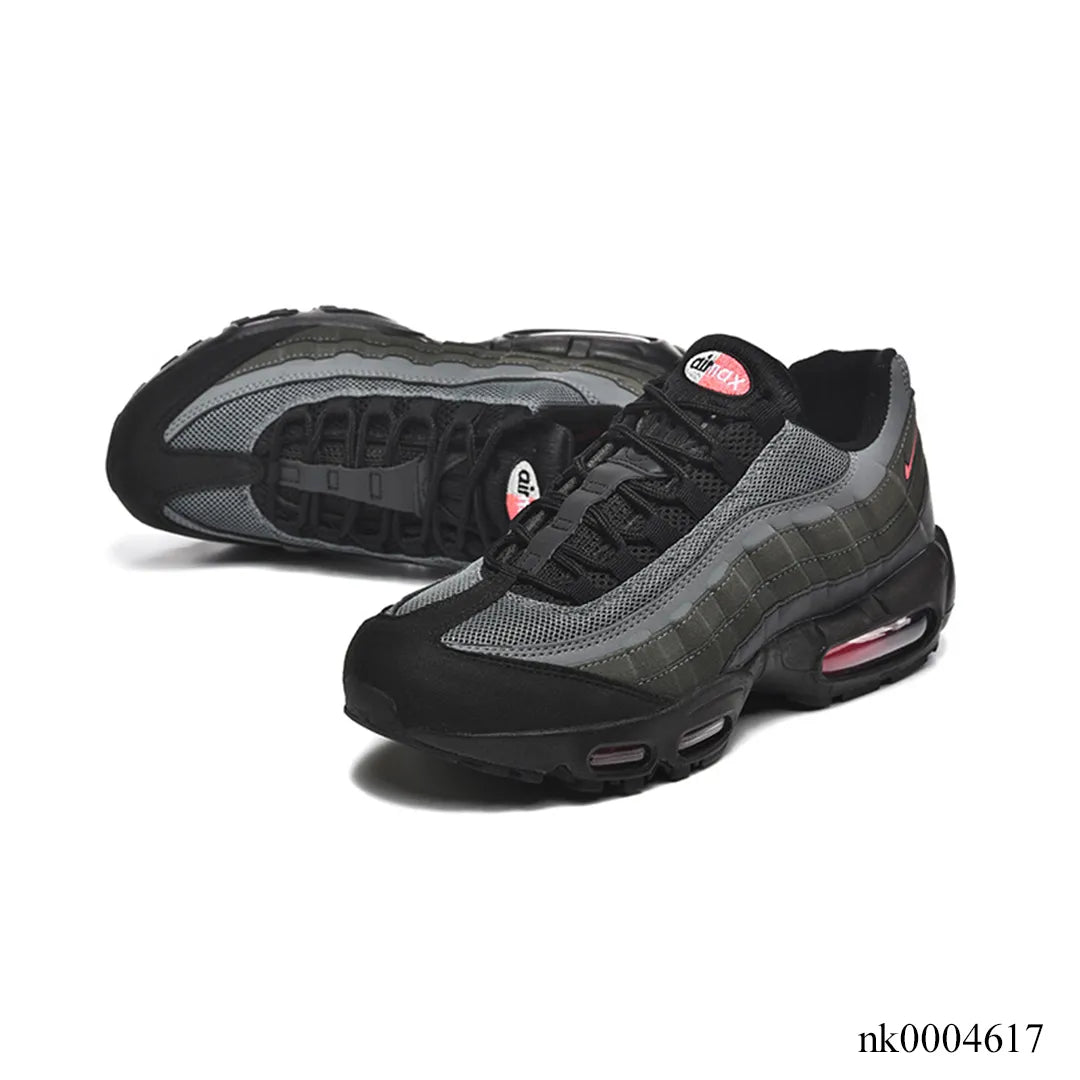AM 95 Black Bright Crimson Shoes Sneakers - nk0004617 image 4