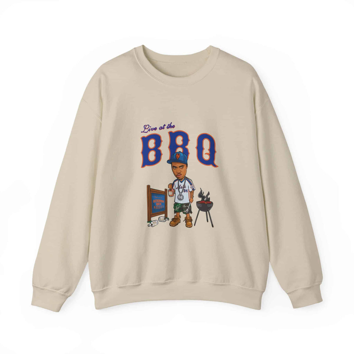 Rap Nas Live At The BBQ Crewneck Sweatshirt image 12