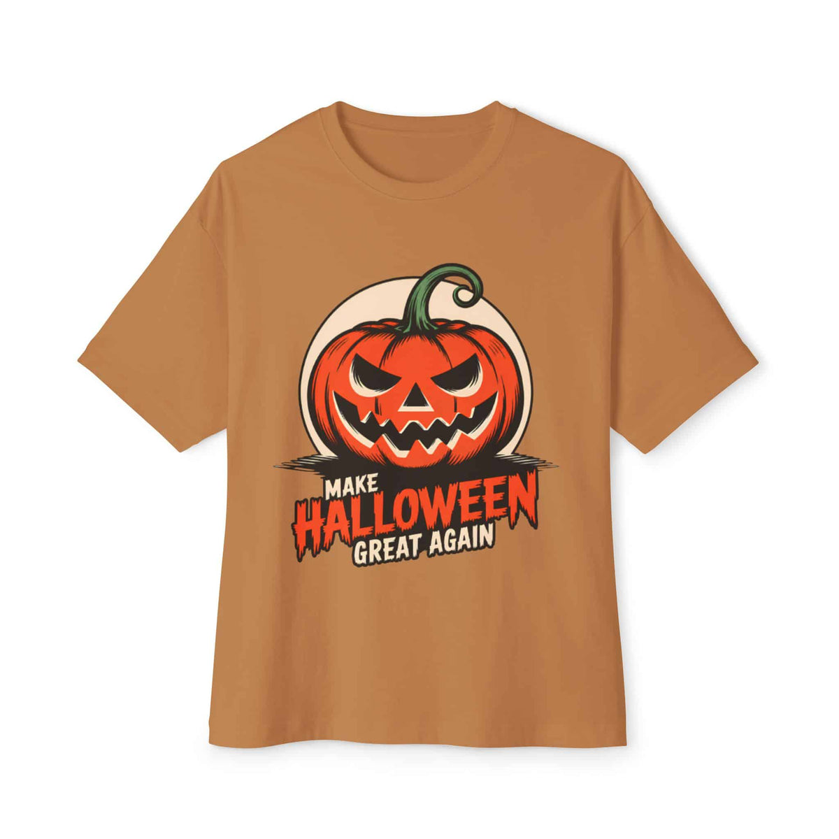 Make Halloween Great Again Unisex Oversized Boxy Tee - Toast, 3XL image