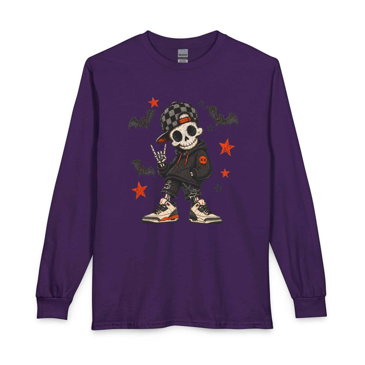 Boy Skeleton Halloween Long Sleeve T-Shirt image