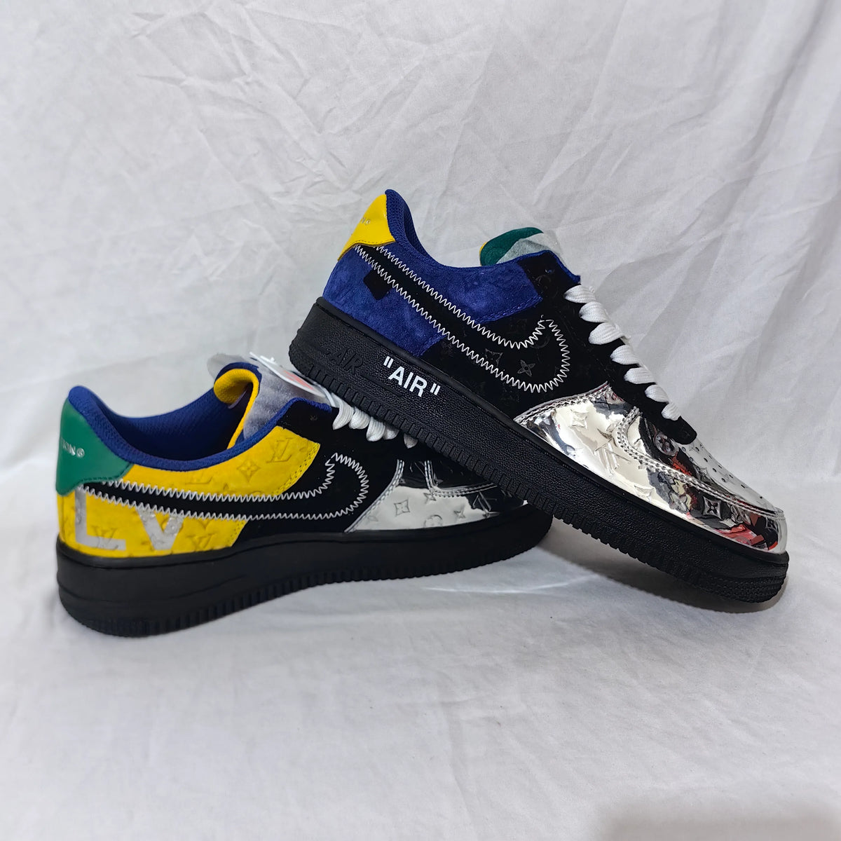 LV x AF 1 Low "Multi-Color Patchwork" Shoes Sneakers - nk0005327 image 3