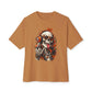 Neon Skull DJ Unisex Oversized Boxy Tee - Toast, S image