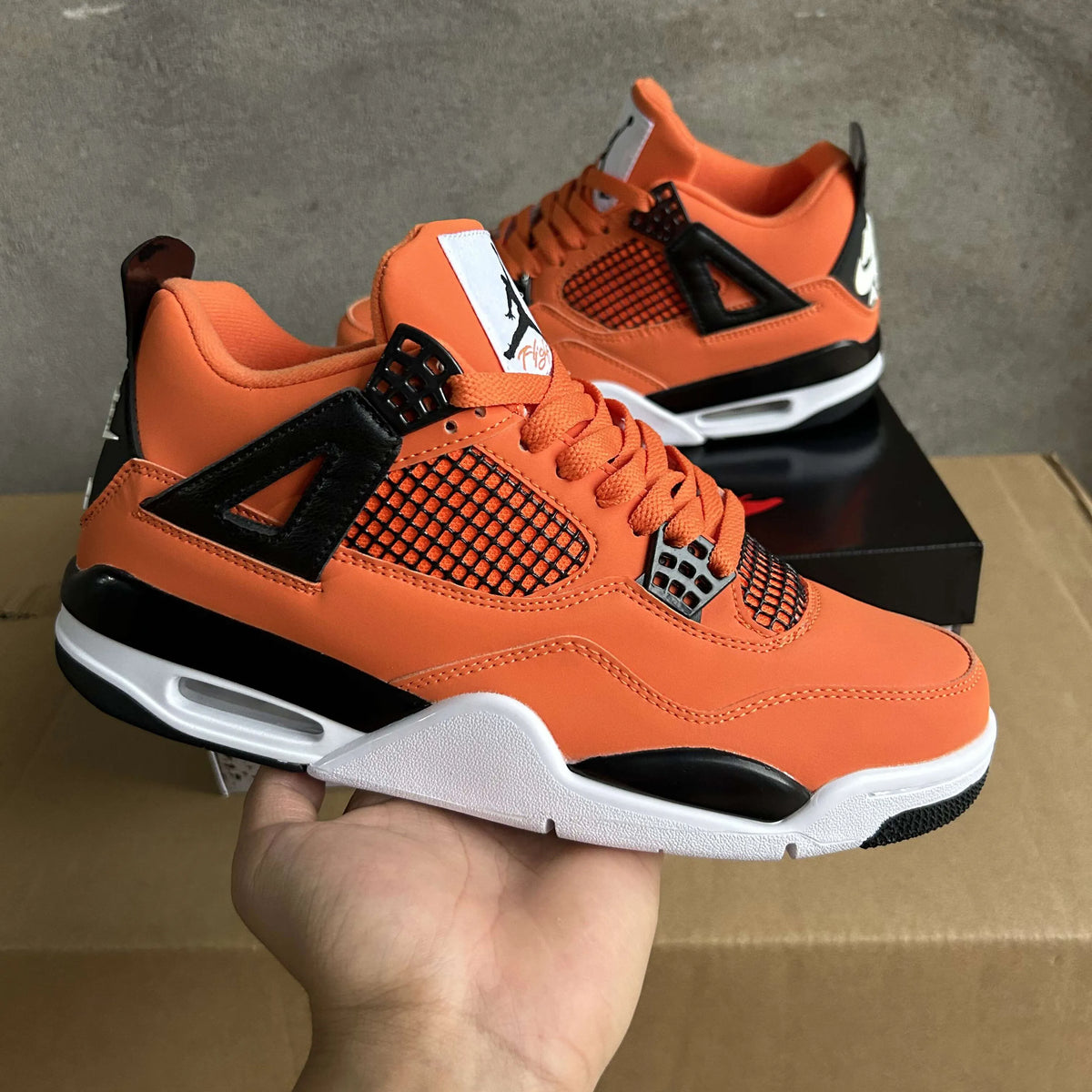 AJ 4 Total Orange Shoes Sneakers - nk0004180 image 3