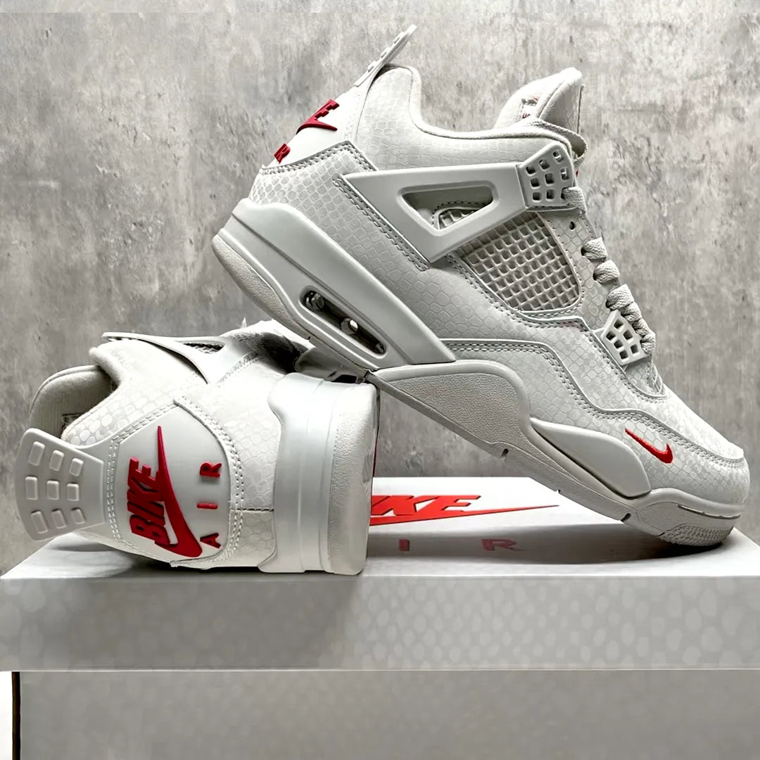 Nigel Sylvester x AJ 4 White Grey Mamba Shoes Sneakers - nk0004677 image 6