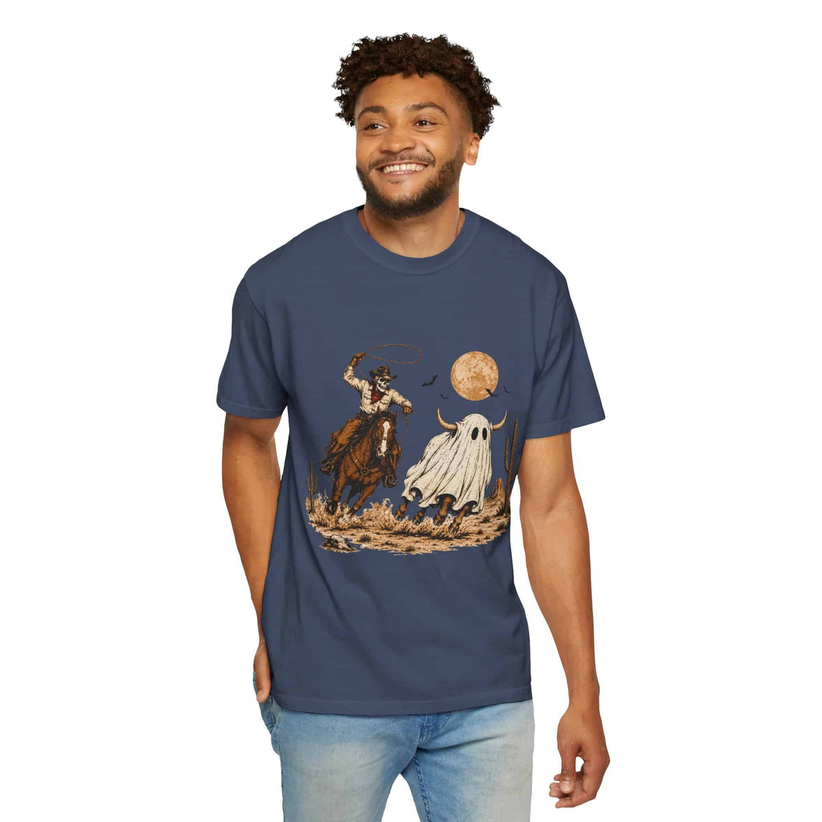 Halloween Basketball Skeleton Unisex Garment-Dyed T-shirt image 112