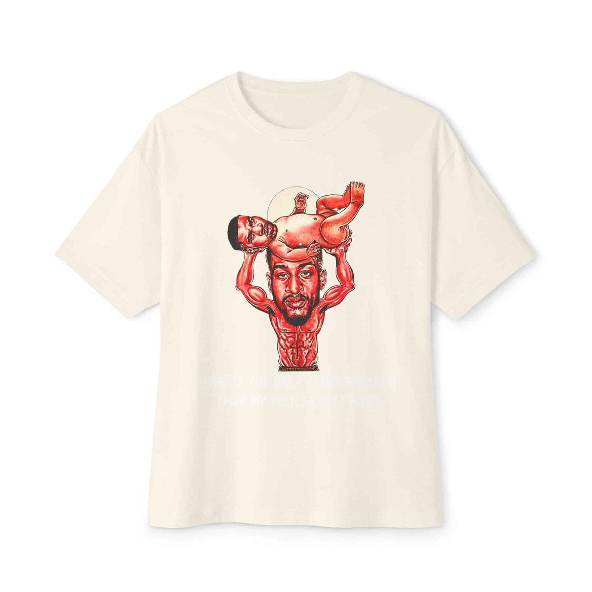 Nas The Last Word  Unisex Oversized Boxy Tee - Natural, 3XL image