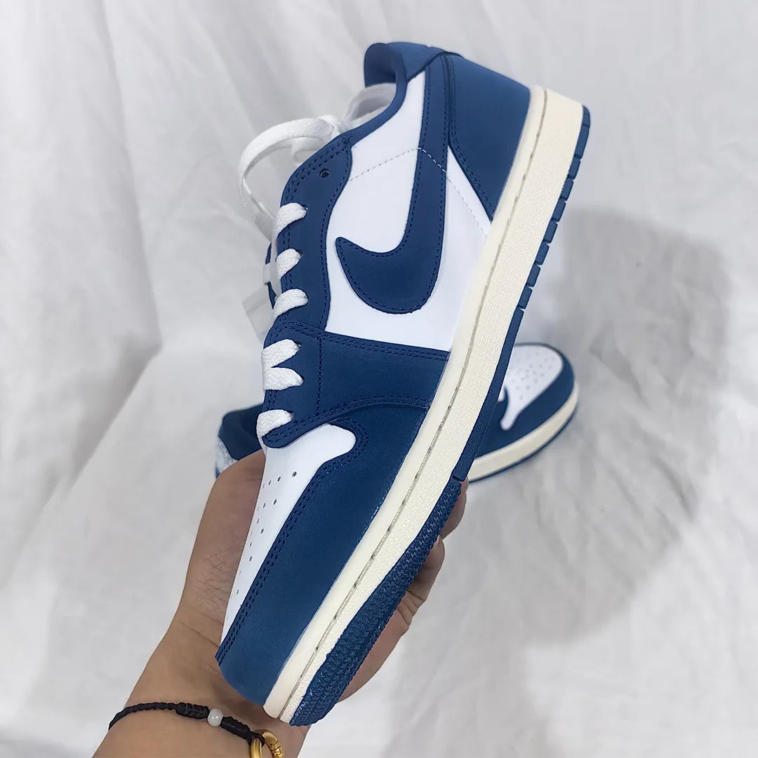 AJ 1 Low OG Storm Blue Shoes Sneakers – nk0004512 image 3