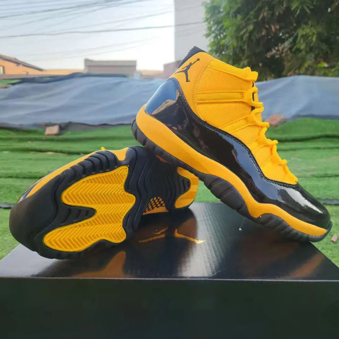 AJ 11 Gamma Black & Yellow Shoes Sneakers – nk0004795 image 5