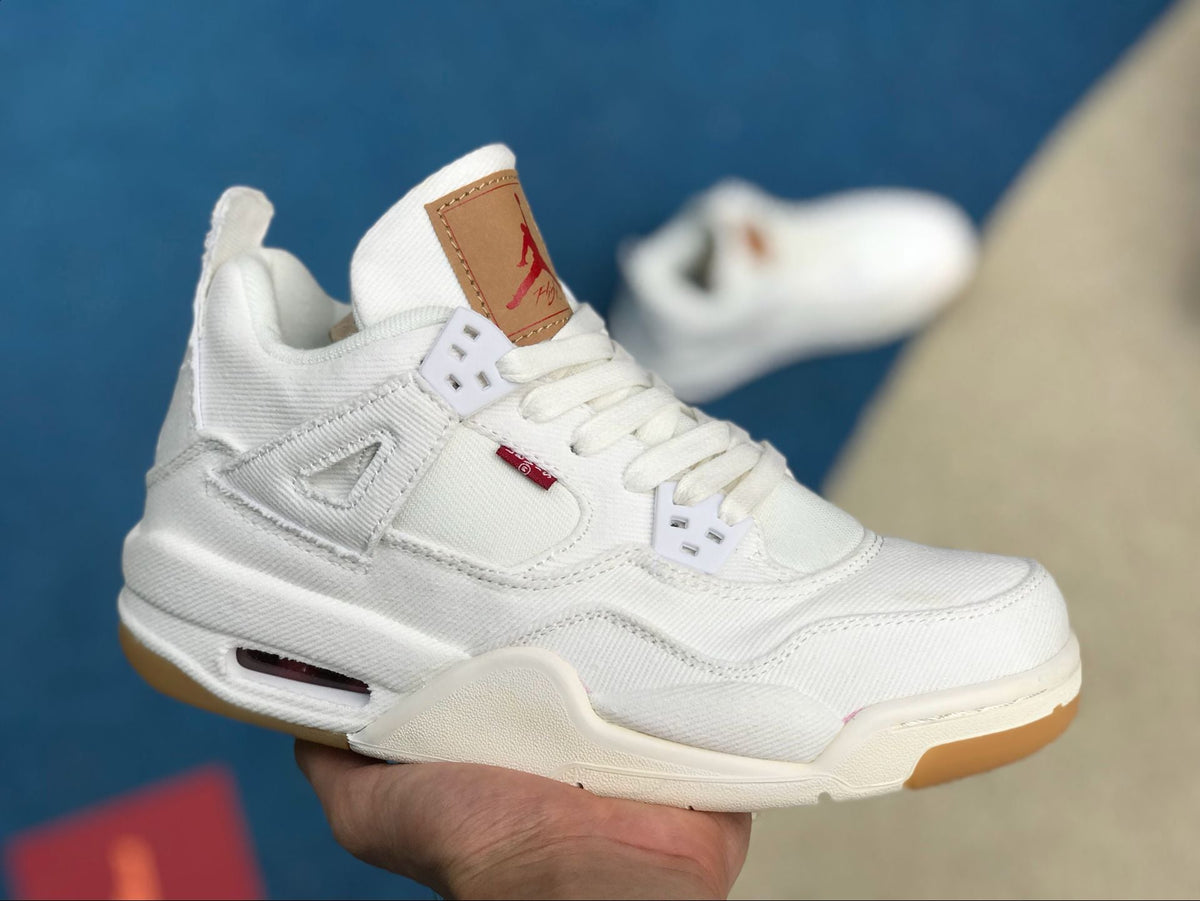 AJ 4 Retro Levi's White (Levi's Tag) Shoes Sneakers - nk0000657 image 6