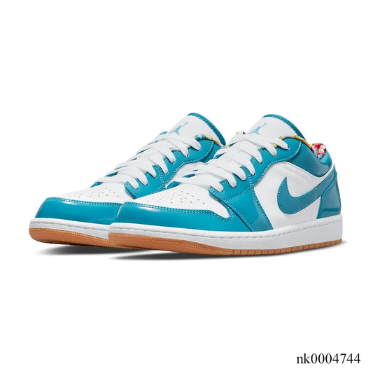 AJ 1 Low SE Barcelona Cyber Teal Shoes Sneakers – nk0004744 image 2