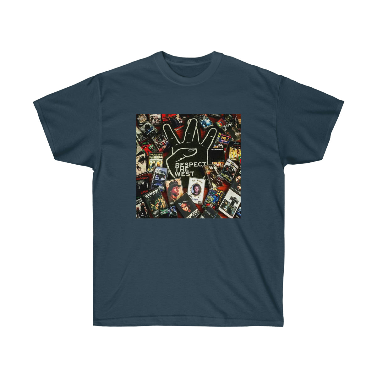 Rap Respect The West Men T-Shirt - Blue Dusk, M image