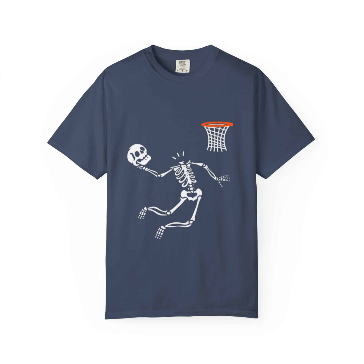 Halloween Basketball Skeleton Unisex Garment-Dyed T-shirt image