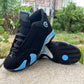 AJ 14 Black University Blue Shoes Sneakers – nk0004488 image 3