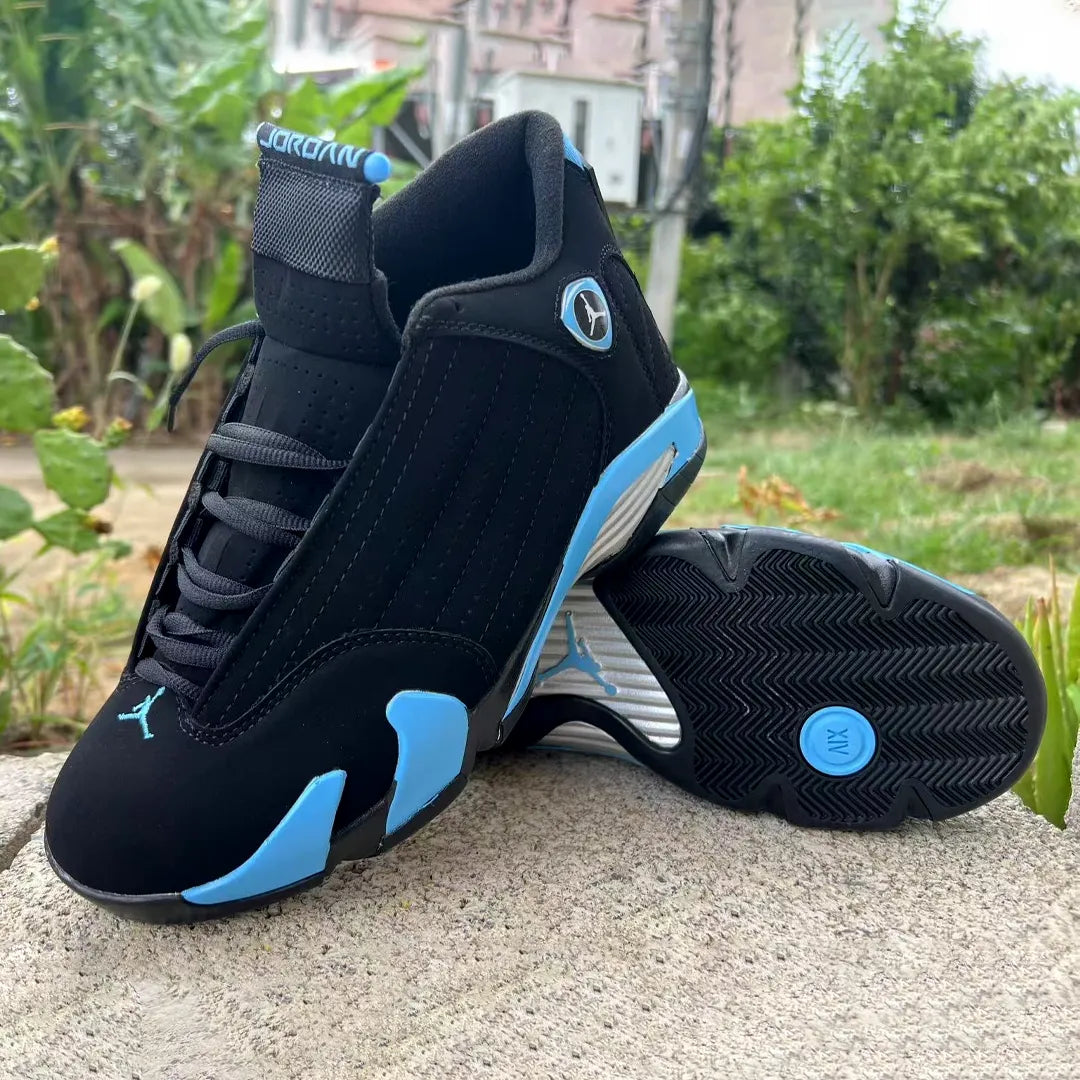 AJ 14 Black University Blue Shoes Sneakers – nk0004488 image 3