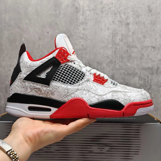 AJ 4 Retro "White Laser" Shoes Sneakers - nk0005251 image 2