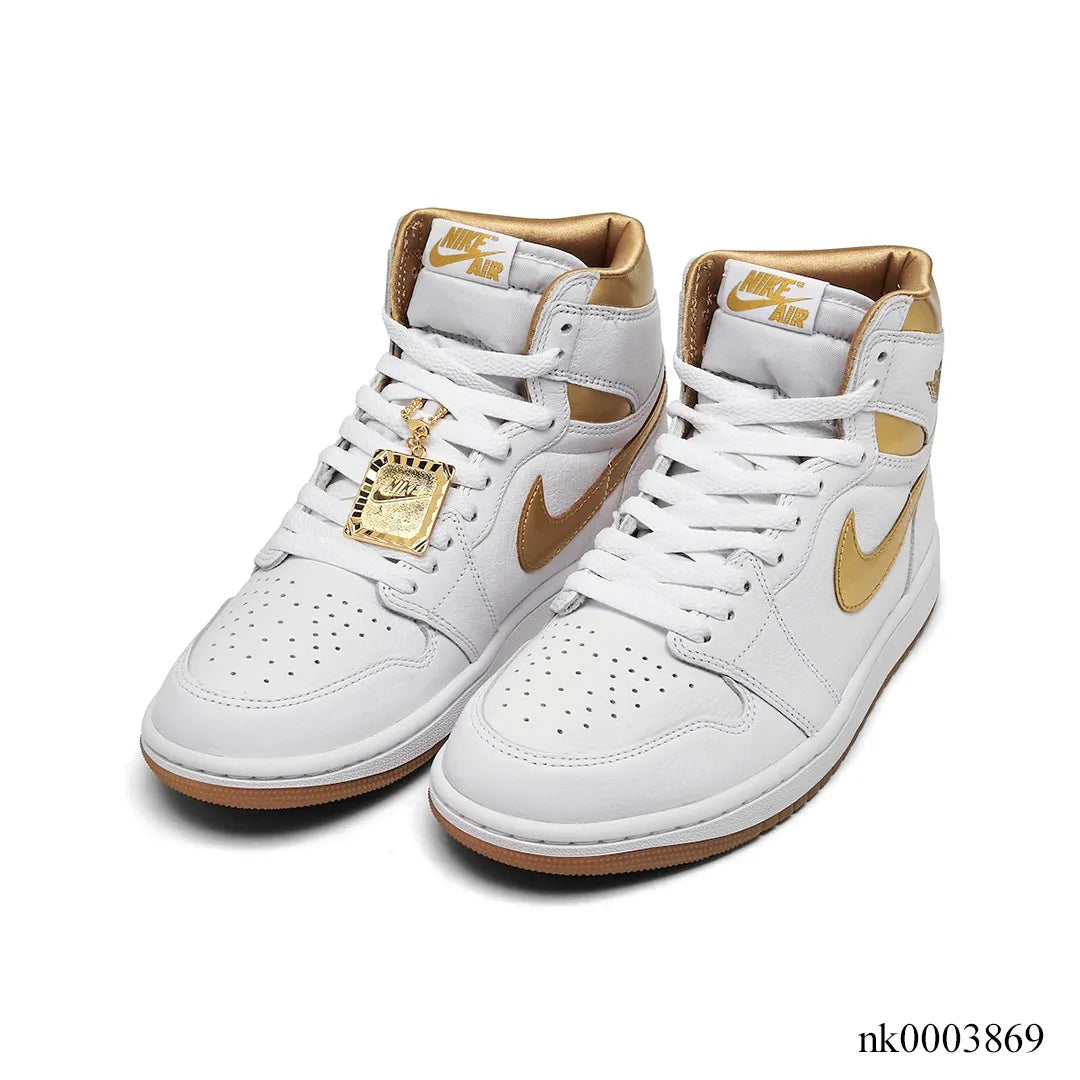 AJ 1 High OG Metallic Gold Shoes Sneakers - nk0003869 image 1