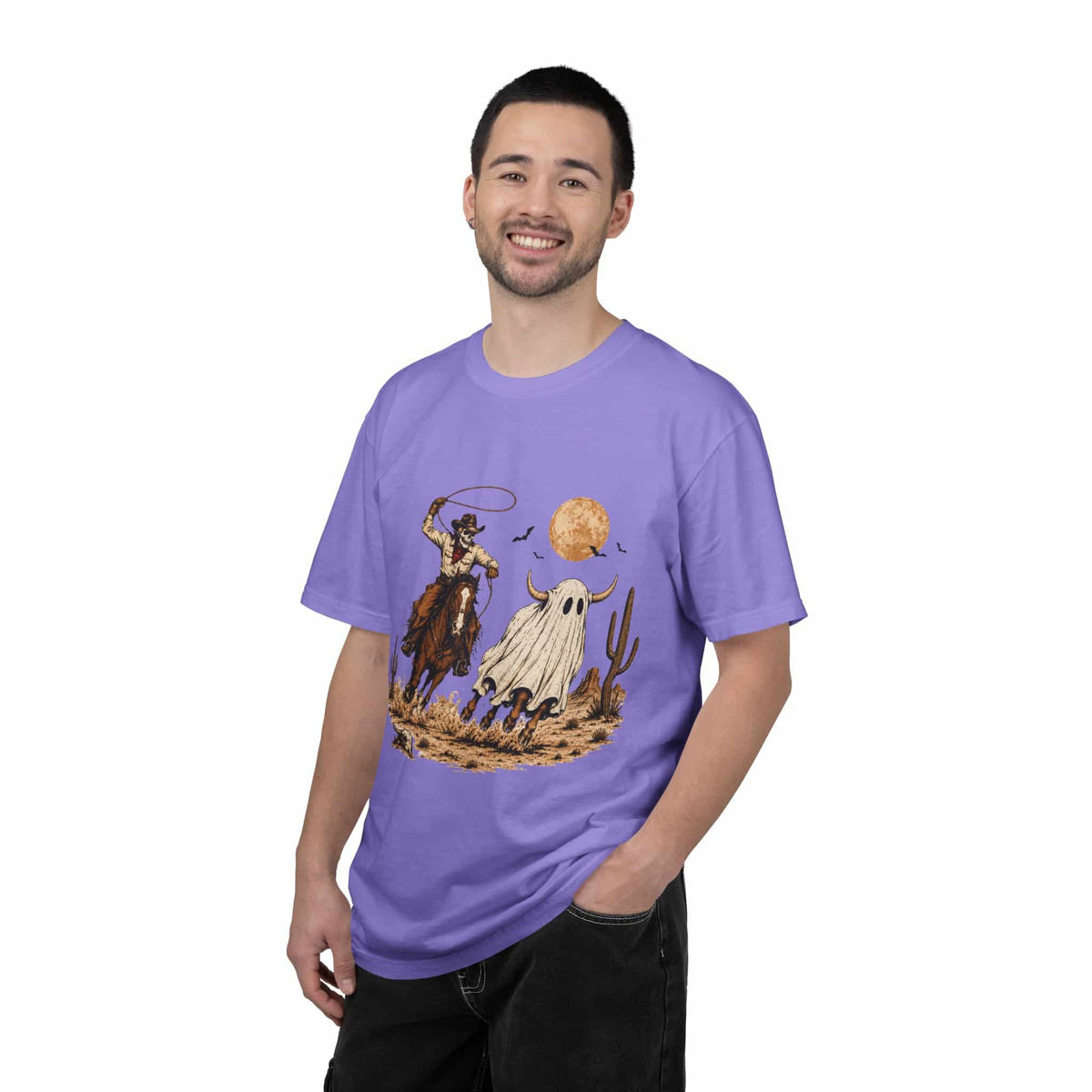 Halloween Basketball Skeleton Unisex Garment-Dyed T-shirt image 80