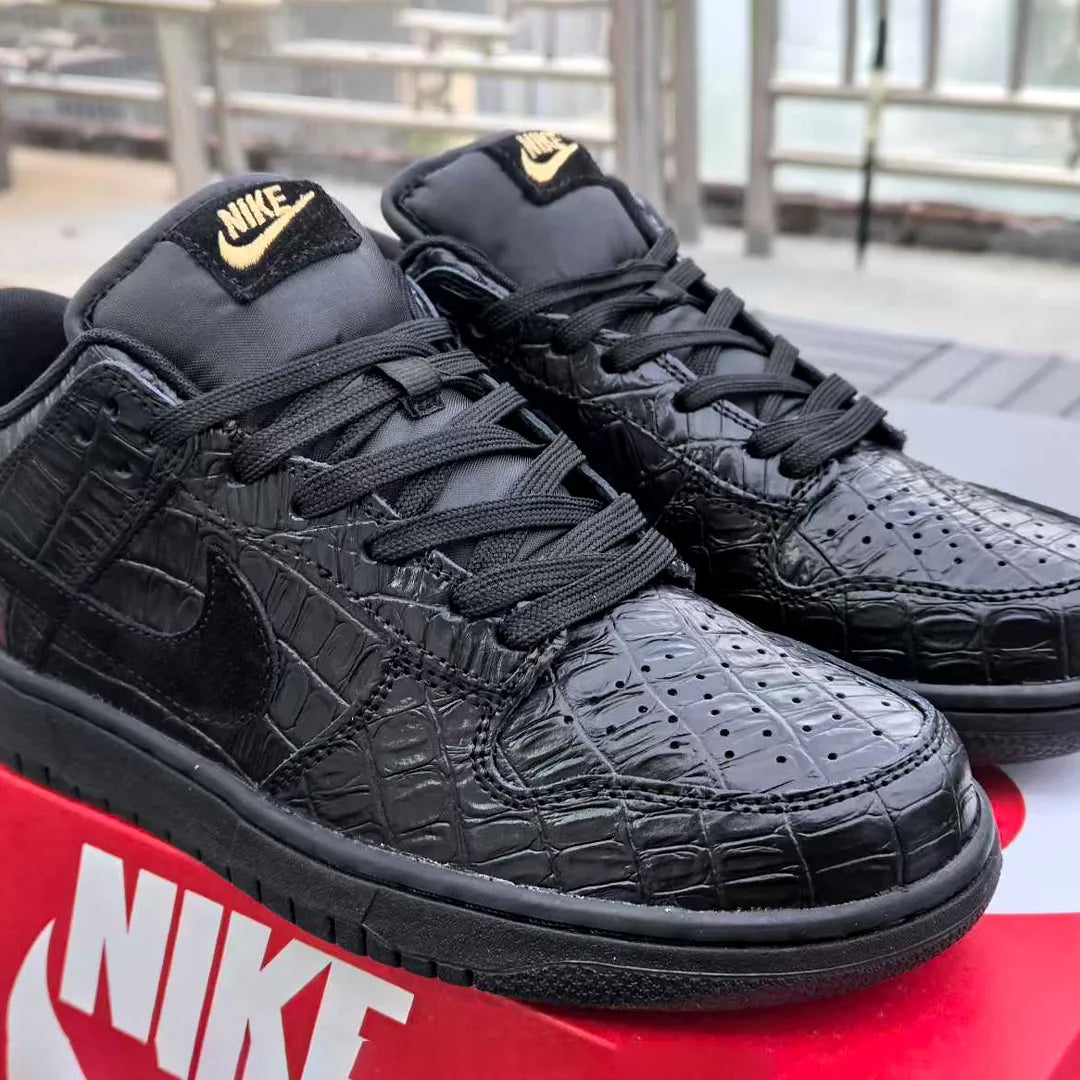Dunk Low Black Croc Skin Shoes Sneakers - nk0004665 image 3