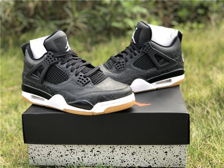 AJ 4 Retro Laser Black Gum Shoes Sneakers - nk0000654 image 8