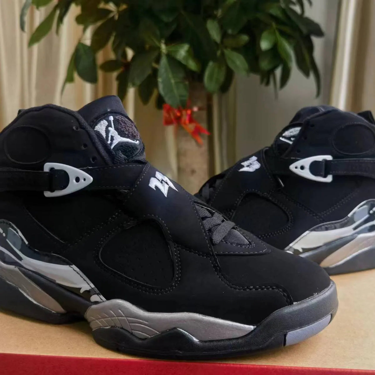 AJ 8 Black Chrome Shoes Sneakers – nk0004038 image 8