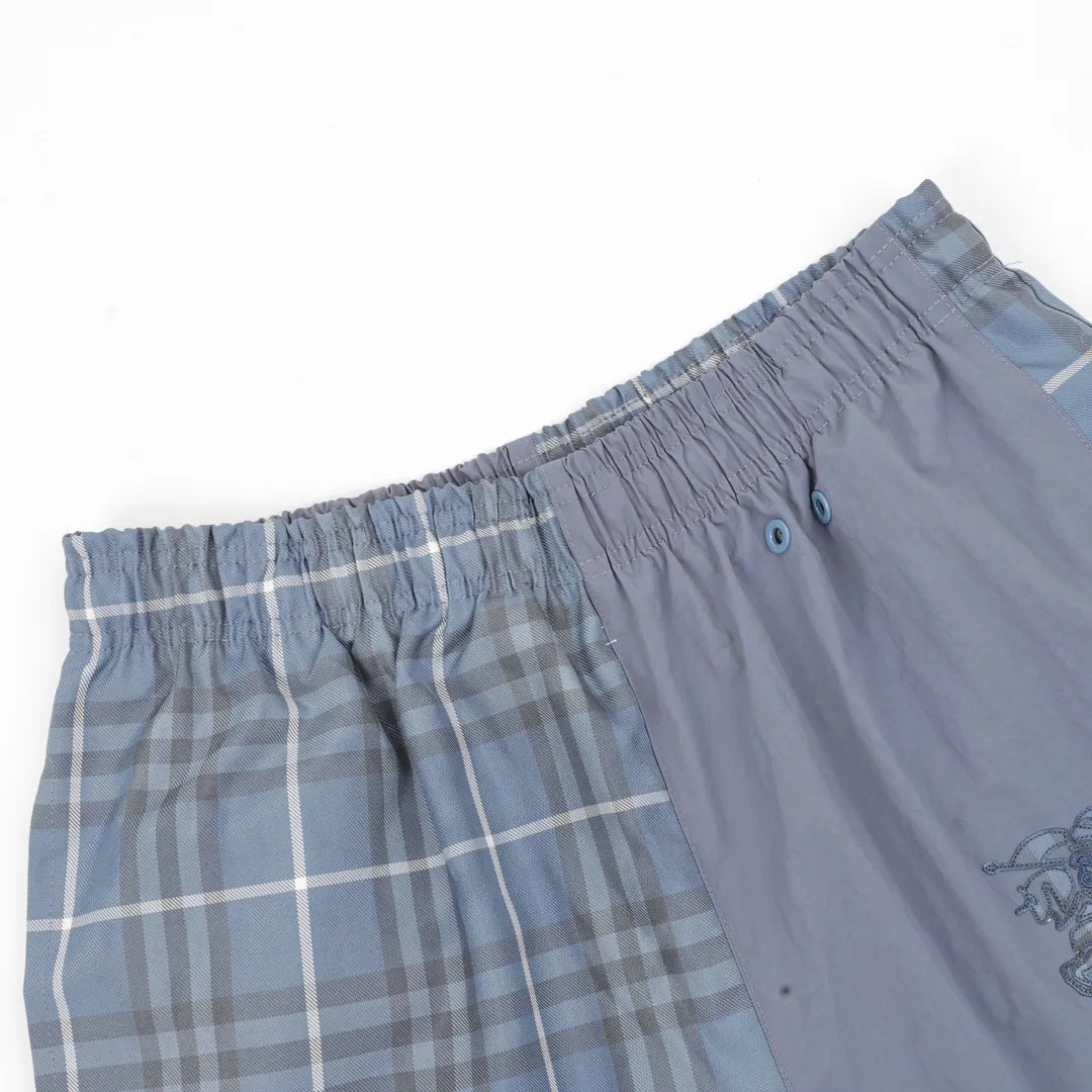 BUR Archive Check Panel Shorts in Blue - 375 - bbr0000375 image 3