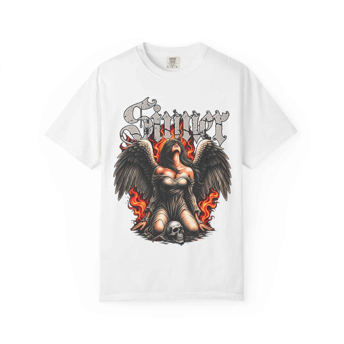 Sinner’s Flame Unisex Garment-Dyed T-shirt image