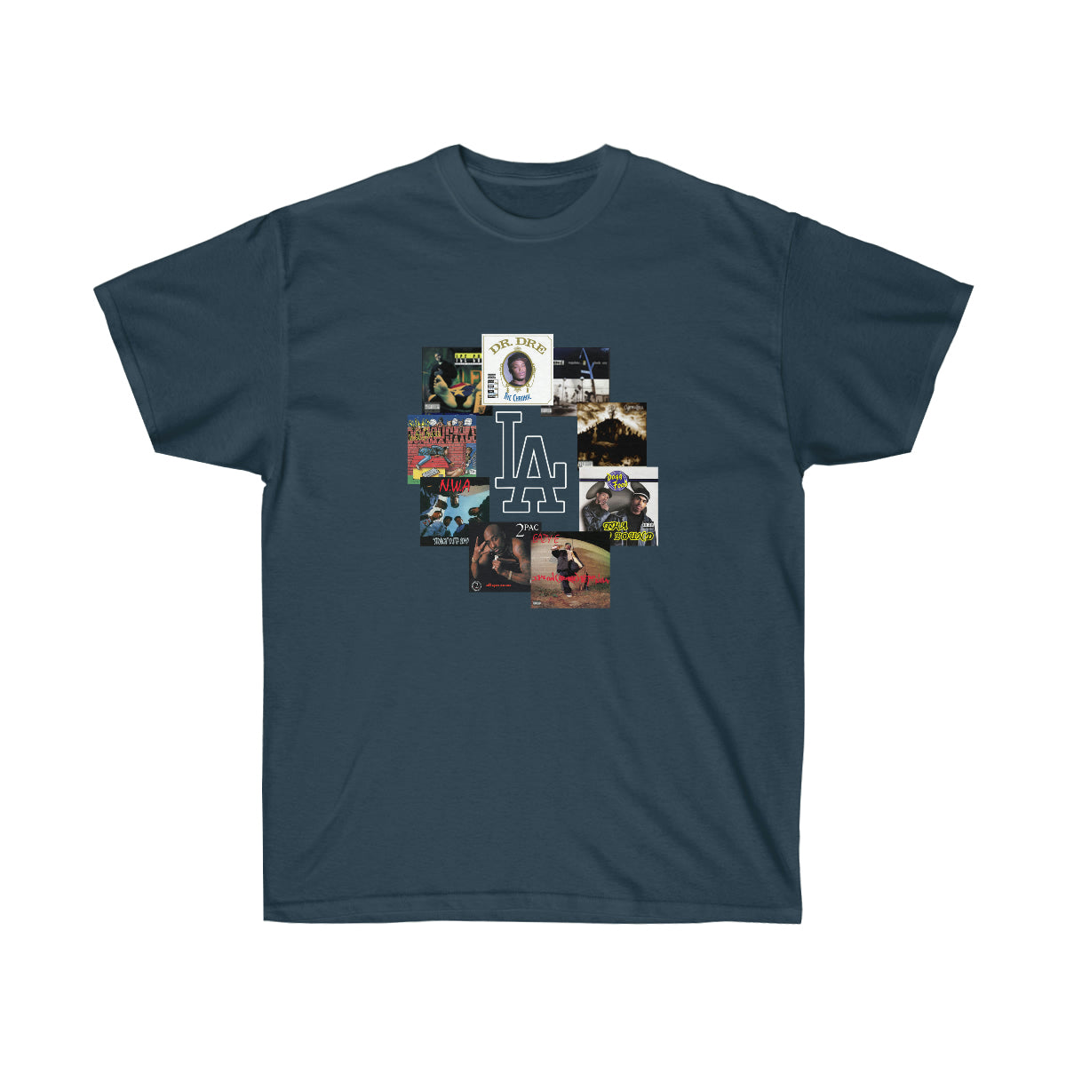 Rap LA Albums Men T-Shirt - Blue Dusk, M image